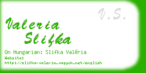valeria slifka business card